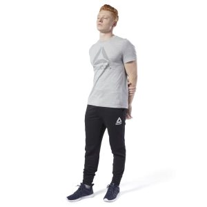 Spodnie Męskie Reebok Training Essentials Logo Jogger Czarne PL 13SNWIF